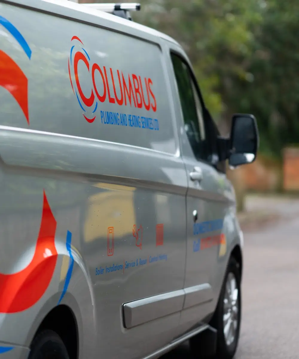 Columbus work van side shot